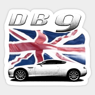 DB9 on Union Jack Sticker